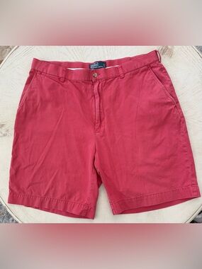 Polo by Ralph Lauren Men’s Coral-Red Flat Front Chino 8” Shorts size 38